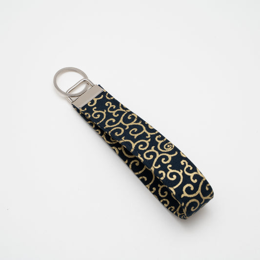 Cotton Wristlet Key Fob (Golden Vine)