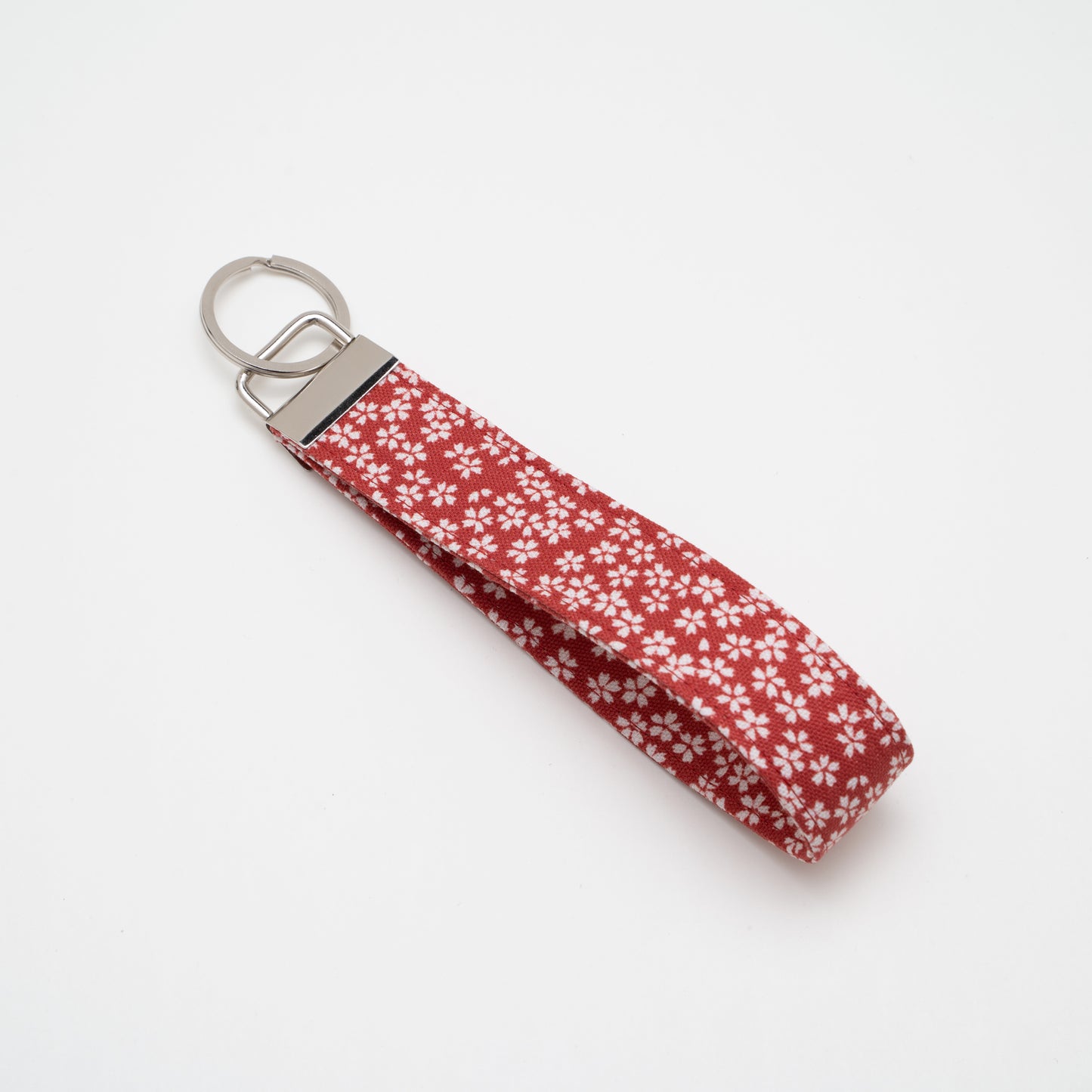 Cotton Wristlet Key Fob (ClassicCountryFloral- Red)