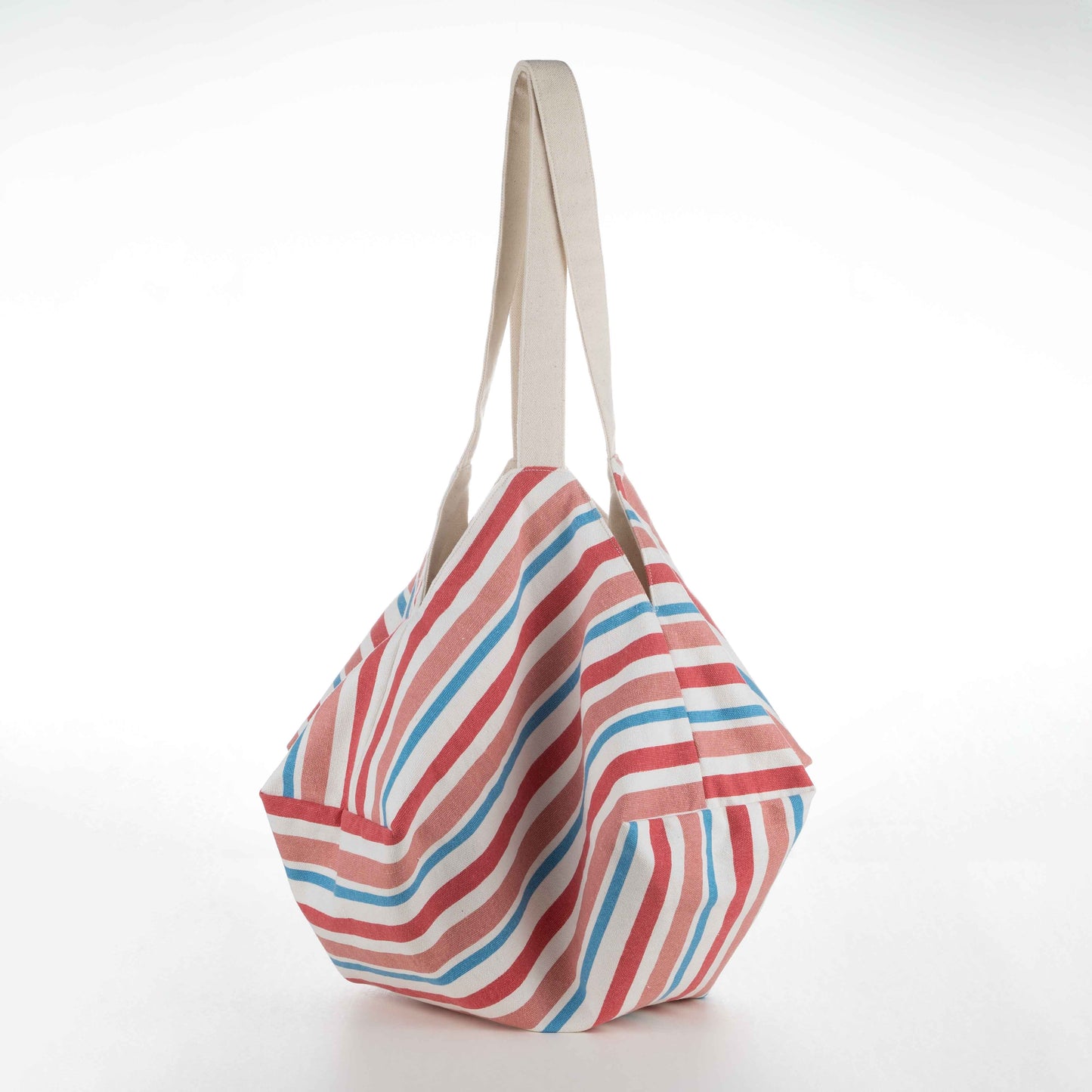 Origami Bag (Red White Blue Stripe, Hong Kong 80's Vintage Style)