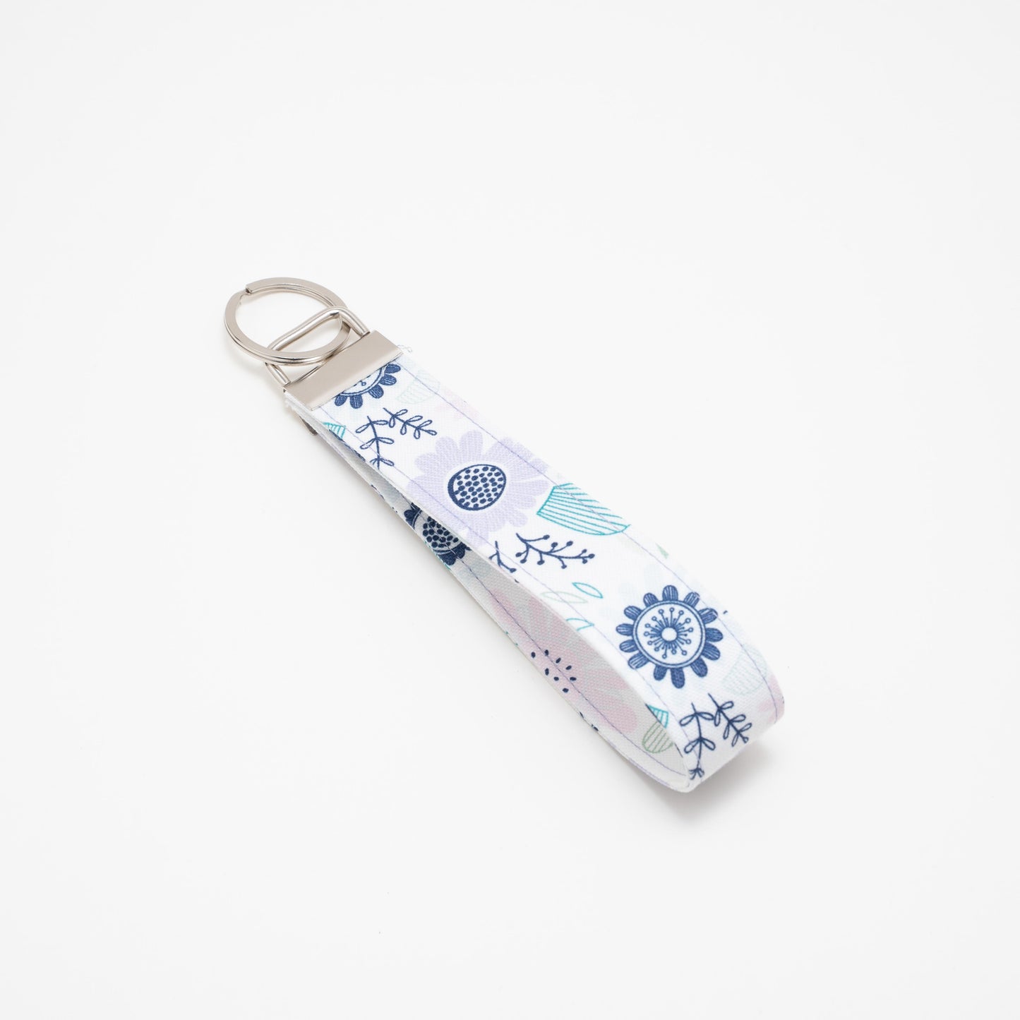 Cotton Wristlet Key Fob (Childlike Painting Zinnia)