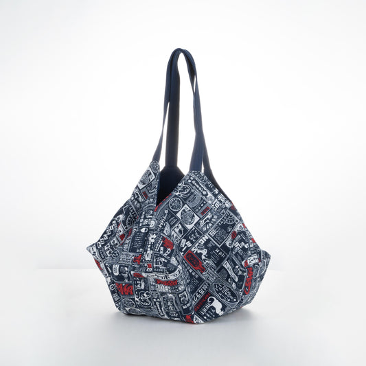 Origami Bag (Japanese Style Billboards - Navy)